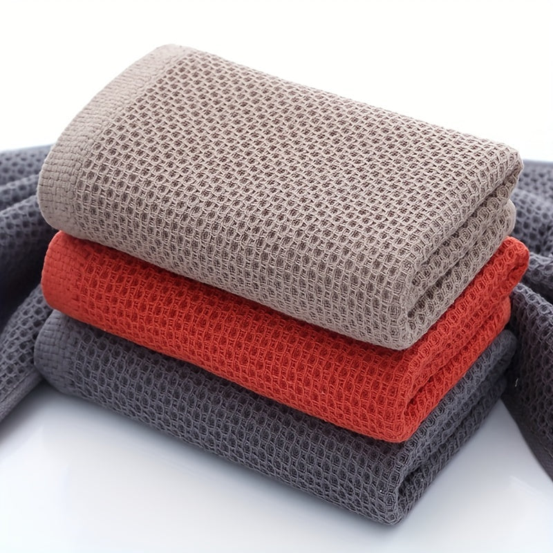 4pcs 100% Cotton Bath Sheet Waffle Weave Kitchen Bathroom Dish Cloths