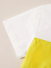 Boys Casual Lapel Shirt Short Sleeve Top for Summer