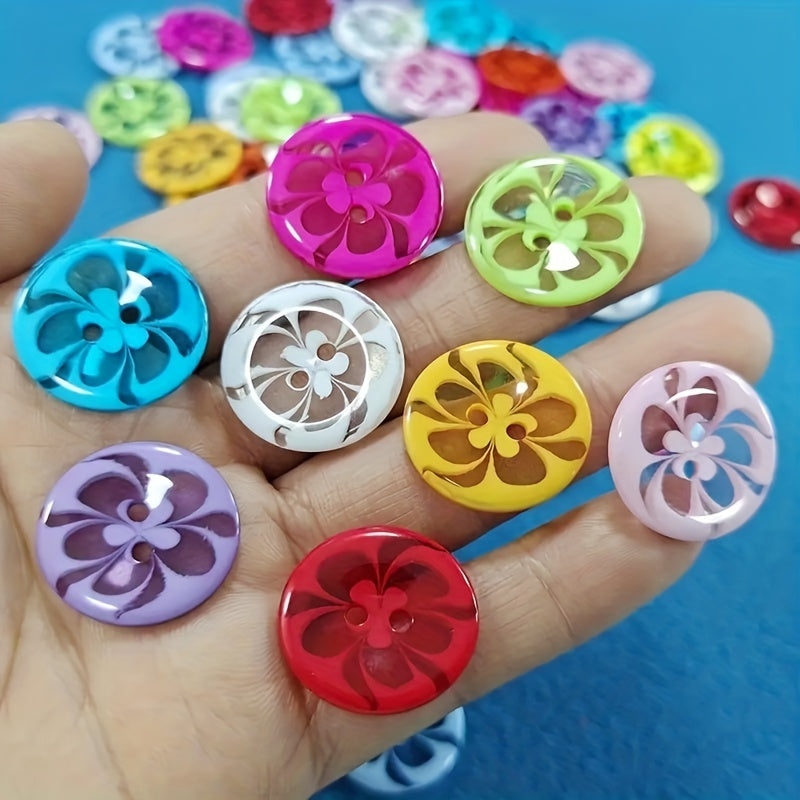 50pcs Mixed Resin Buttons For Children's Clothing Sewing DIY Supplies