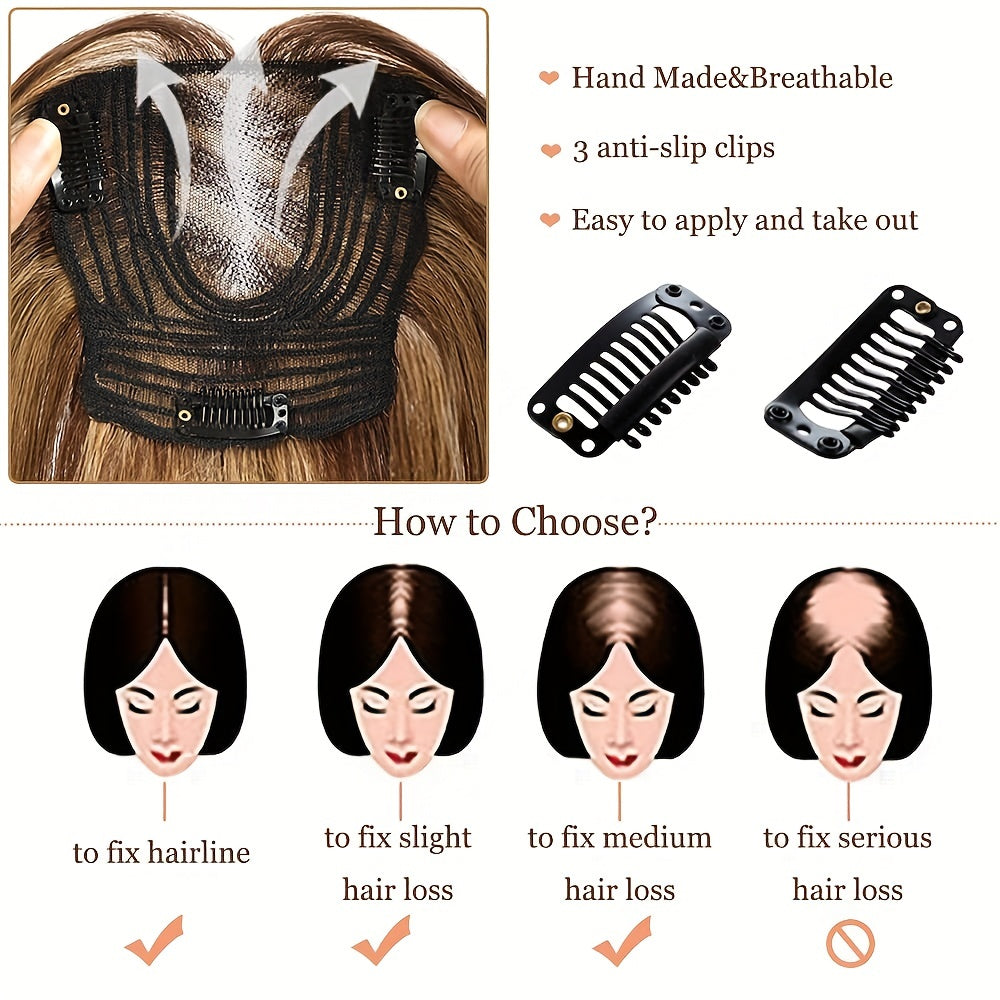 Human Hair Toppers for Women - Real Human Hair Toppers for Thinning Hair