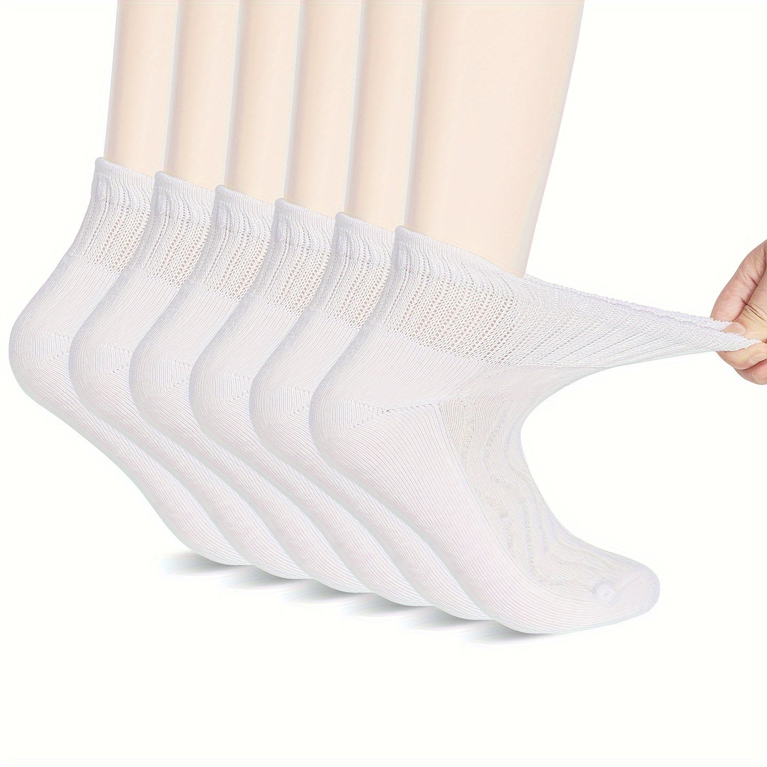 4 6 Pair Extra Wide Diabetic Ankle Socks Bamboo Breathable Seamless Toe Socks