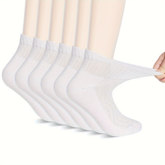 4 6 Pair Extra Wide Diabetic Ankle Socks Bamboo Breathable Seamless Toe Socks