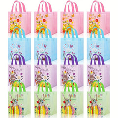 16pcs Easter Bunny Egg Gift Bag Reusable Tote Party Supplies