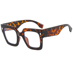 Square Large Frame Glasses Clear Lens Light Blocking Glasses Women Ladies