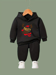 Girls Merry Christmas Hoodies Jogger Pants Set