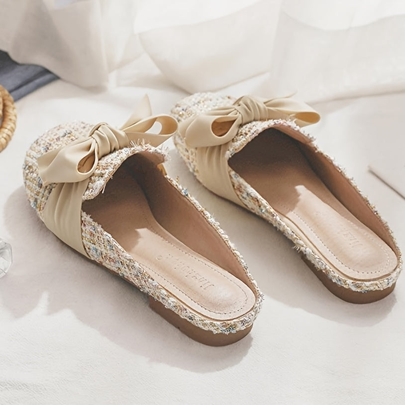 Bow Decor Mules Women's Footwear