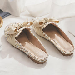 Bow Decor Mules Women's Footwear