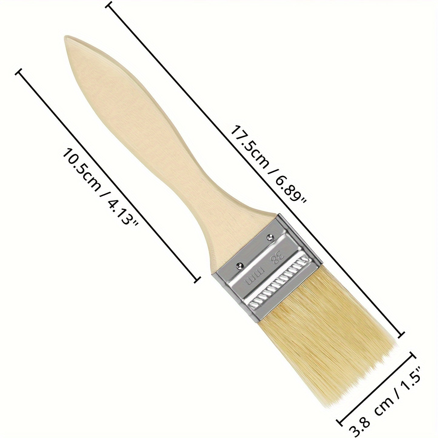 8pcs Wooden Handle Paint Brush BBQ Brush Industrial Brush