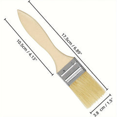 8pcs Wooden Handle Paint Brush BBQ Brush Industrial Brush