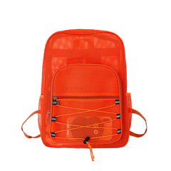 Transparent Mesh Backpack Lightweight Sports Gym Bag For Outdoor Travel