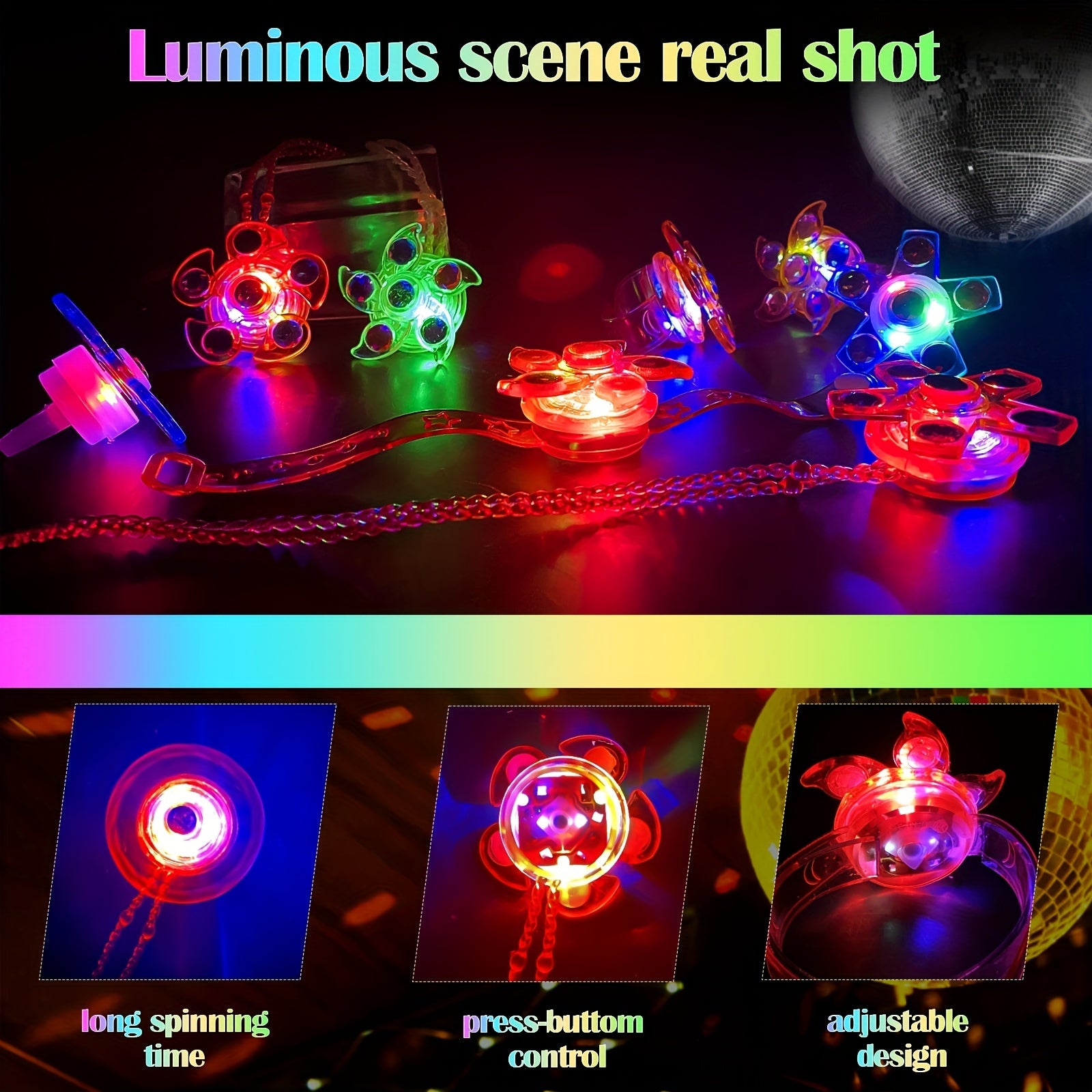 LED Light Up Fidget Spinner Party Favors Kids Birthday Supplies Halloween