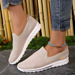 Women's Breathable Slip On Flat Shoes Lightweight Low Top Sneakers