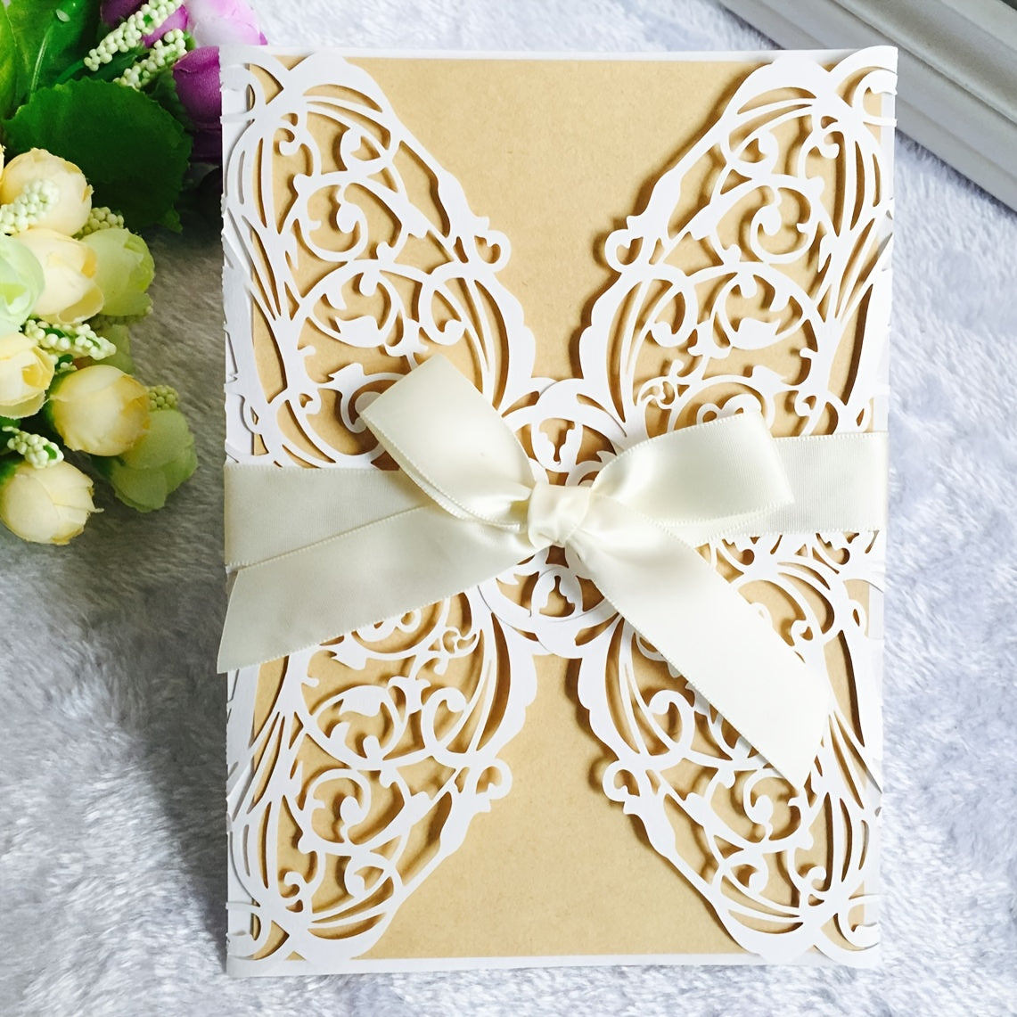 Halloween Laser Cut Engagement Invitations Set of 4