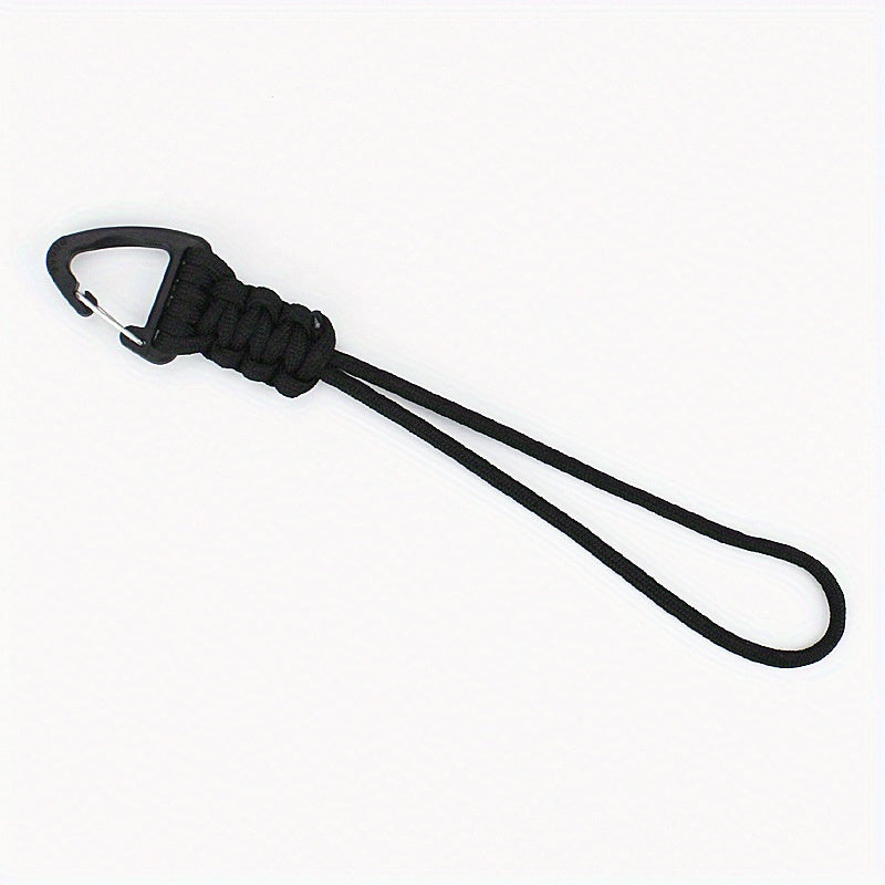 Braided Nylon Keychain w/ Metal Triangle Buckle