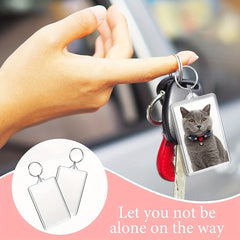 10 PCS Acrylic Photo Frame Keychain Holder DIY Craft