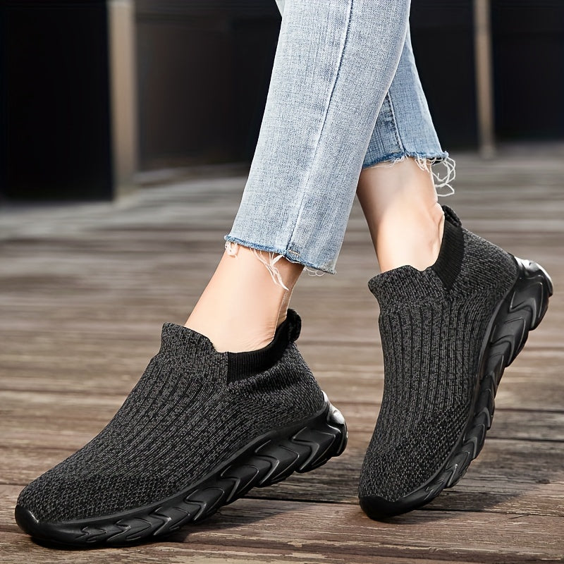 Women's Knitted Sock Shoes Low Top Slip On Sports Shoes