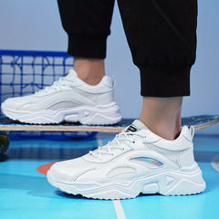 Women's Mesh Running Shoes Lace Up Sneakers Thick Bottom Outdoor Casual Sneakers