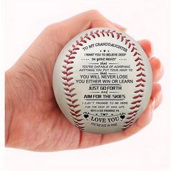 Letter Printed Baseball Christmas Gift For Granddaughter