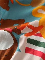 Boys Cartoon Animals Cropped Pants for Spring and Autumn