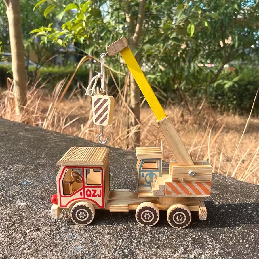 Wooden Crane Model Toy Handicraft Ornaments Simulation Crane Crane Toy Gift