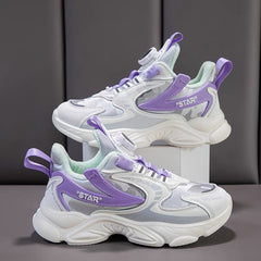 Boy's Chunky Shoes With Rotating Buckle Non Slip Sneakers For Kids