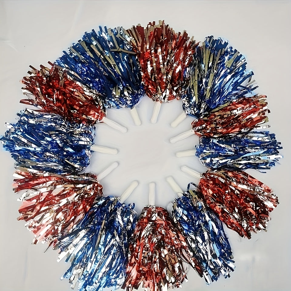 12pcs Cheering Poms Handheld Props Dancing Supplies