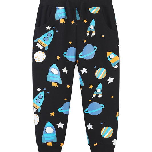 Space Planet Rocket Boys Jogger Sports Pants