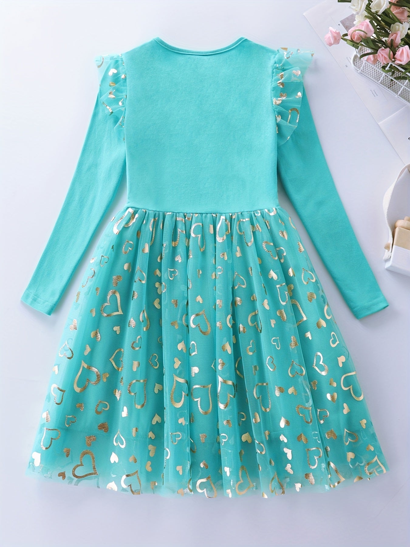 Princess Unicorn Sequin Long Sleeve Fall Dress Kids Birthday Party Wedding Tulle
