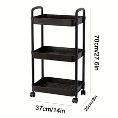 3-Layer Organizer Storage Cart Bookshelf Office School Supplies