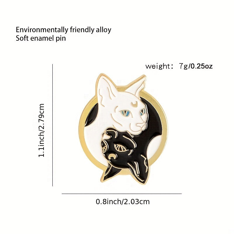 Stylish Zinc Alloy Cat Badge for Kids
