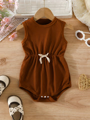 Baby Girl Cotton Sleeveless Romper