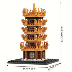 Creative Yellow Crane Tower Building Blocks Set