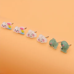 10 Pairs Hypoallergenic Earrings For Girls Surgical Steel Post Fun Earrings
