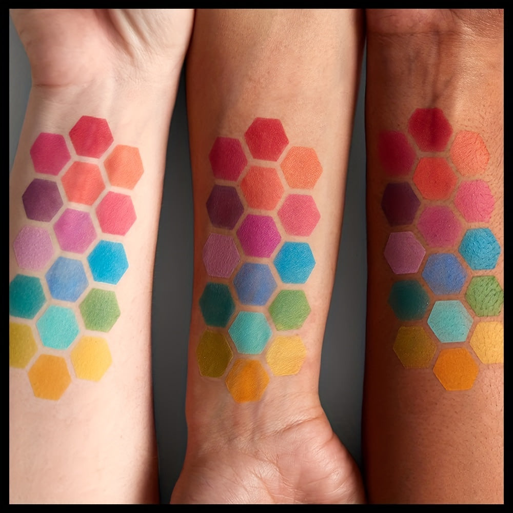 16 Colors Matte Eyeshadow Palette High Pigmented Warm Green Pink