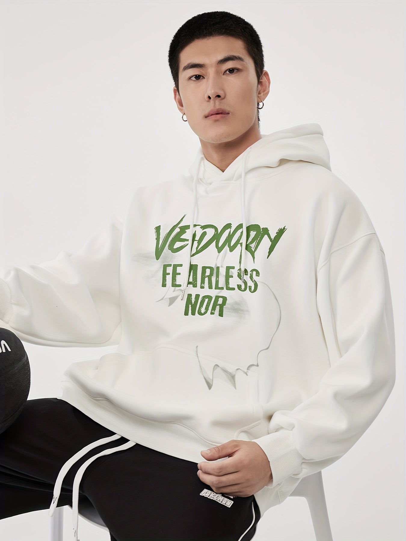 Men's Creative Letter Print Hoodie