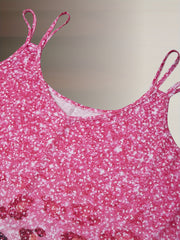 Glitter Leopard Print Tank Top
