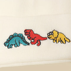 Dinosaur Embroidery Children's Knitted Hat Unisex Autumn Winter