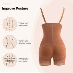 Women's Zipper Tummy Control Shapewear for Sports