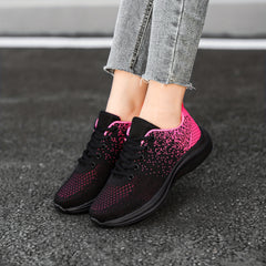 Women's Ombre Running Shoes Lace Mesh Sneakers for Outdoor