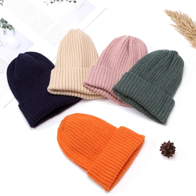 Universal Knitted Line Hat for Autumn & Winter