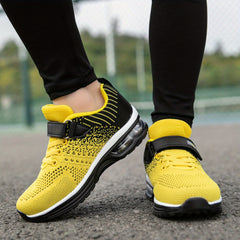 Boys Mesh Striped Lace-up Running Shoes Outdoor Sneakers