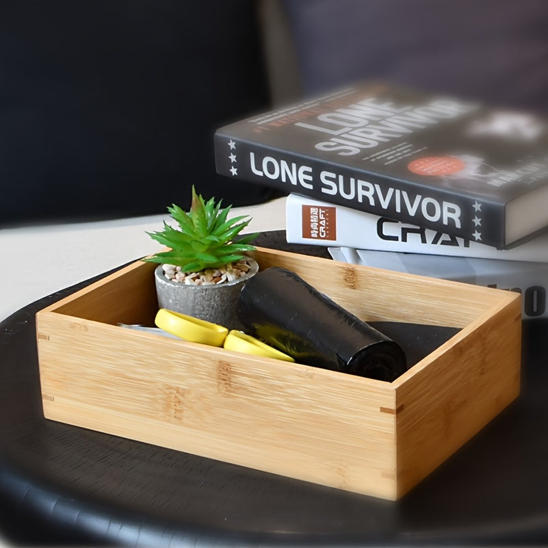 Bamboo Kitchen Drawer Storage Box Cutlery Partition Household Organizer