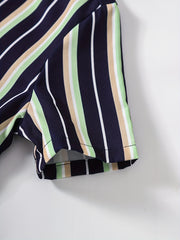 Boys Striped Short Sleeves Shirt For Summer Kids Clothes