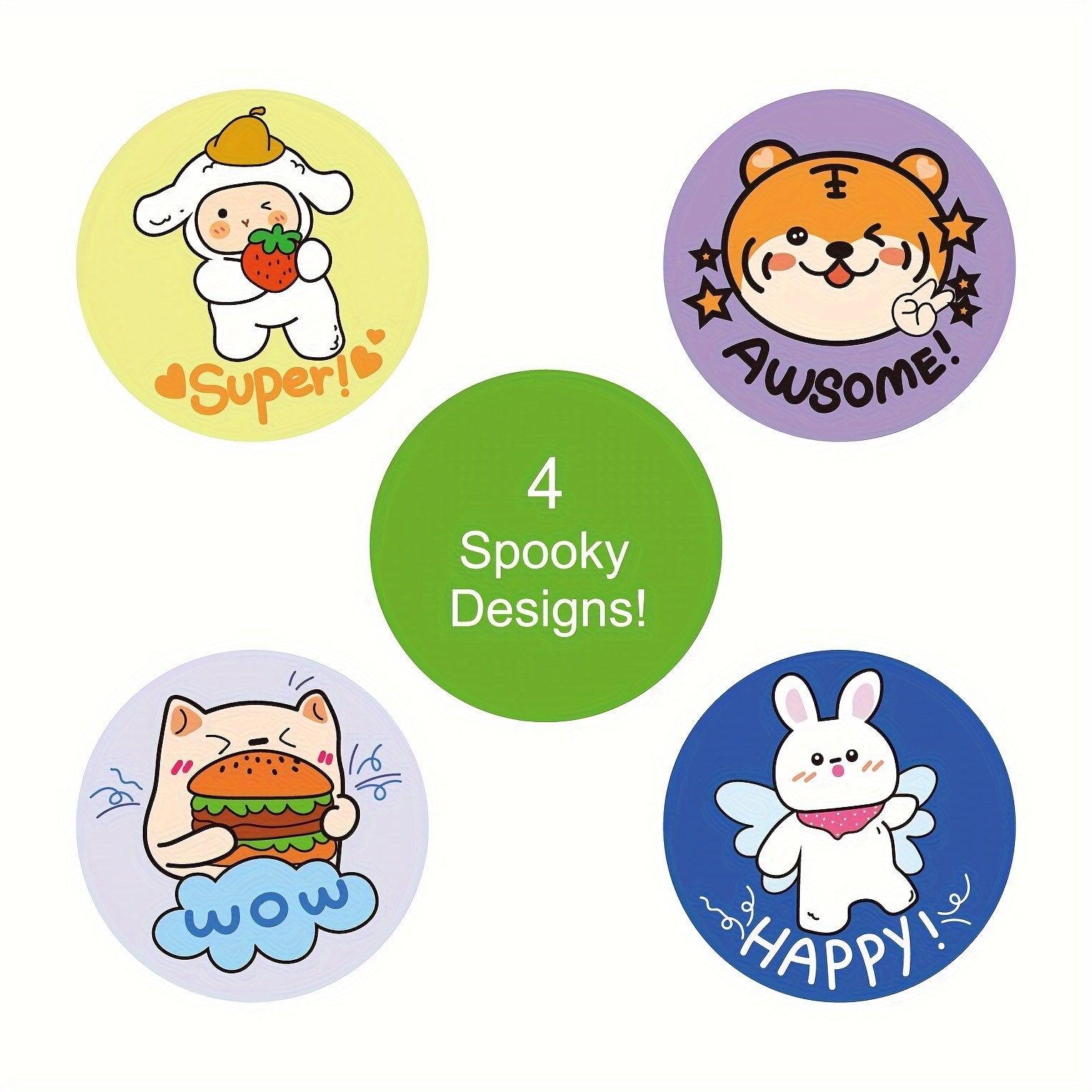200pcs Animal Reward Stickers for Teachers, Adults - Self-adhesive