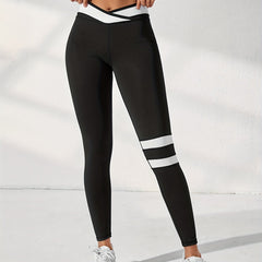 Cross Waist Sports Leggings Running Yoga Pants