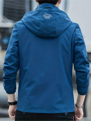 Boys Windbreaker Hooded Jacket Long Sleeve Zip Up Waterproof Jacket
