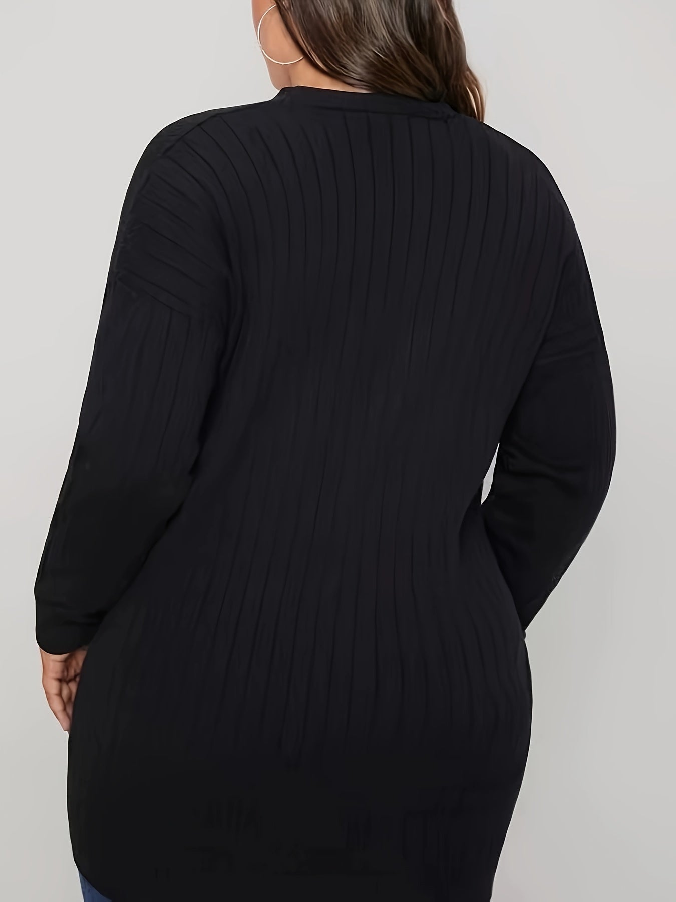 Solid Button Up Long Sleeve Cardigan