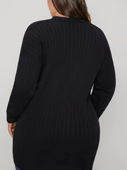Solid Button Up Long Sleeve Cardigan