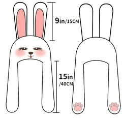 Plush Bunny Rabbit Cap Earmuffs for Girls
