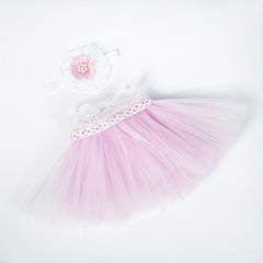 Cute Baby Girl Tutu Skirt & Hairband Set for Photoshoots